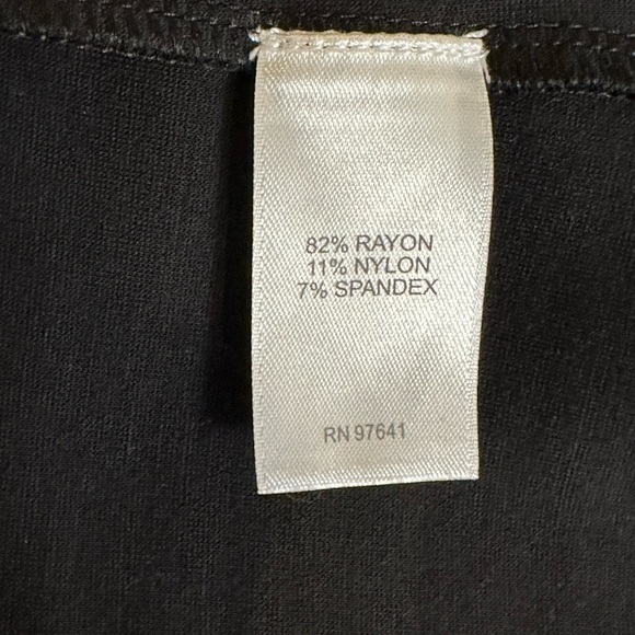 J.‎ Jill Lg Wearever Black Double-Face Jersey Elliptical A-Line Dress Cap Sleeve - Picture 7 of 9